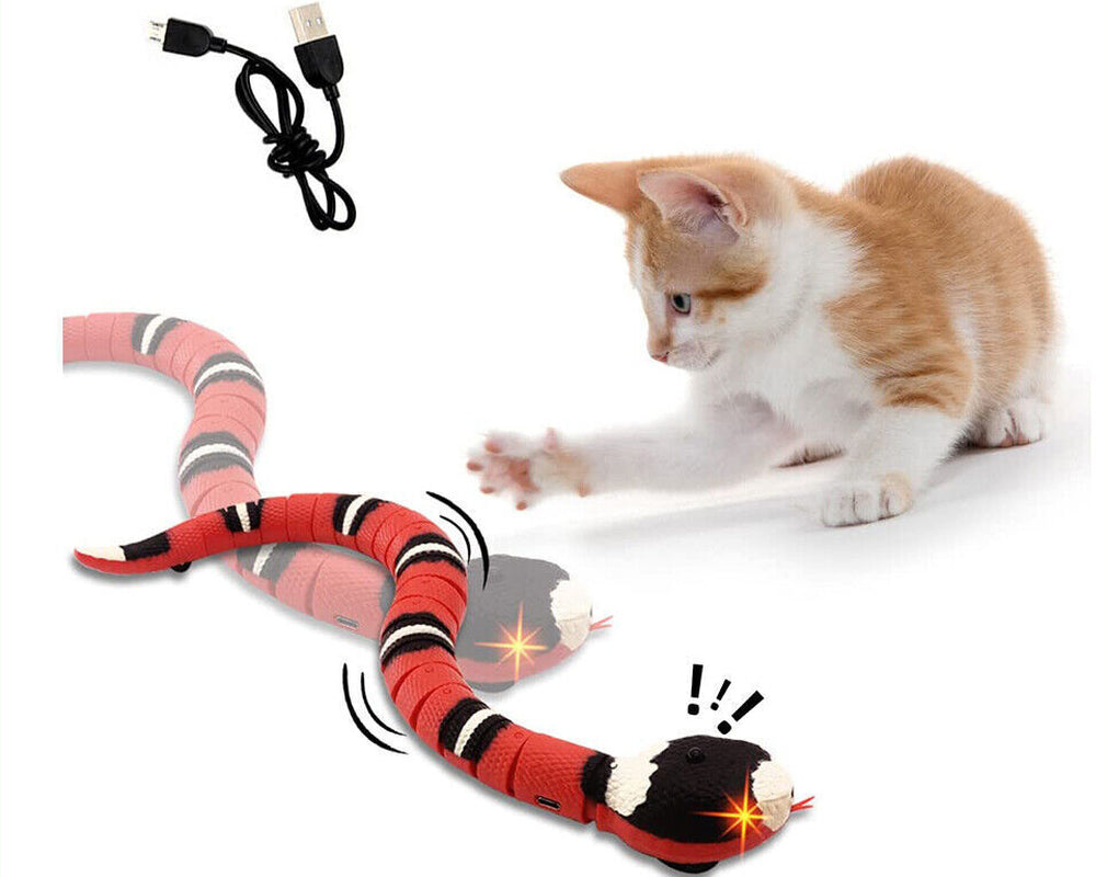 Cat Toy Smart Sensing Snake Toys Pet Cats USB Charging Electron Interactive Toy